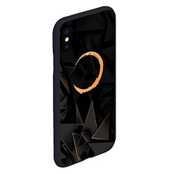 Чехол iPhone XS Max матовый Demon Slayer golden poly, цвет: 3D-черный — фото 2