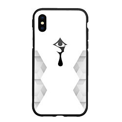 Чехол iPhone XS Max матовый Hellsing white poly, цвет: 3D-черный