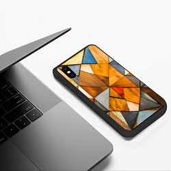 Чехол iPhone XS Max матовый Мозайка, цвет: 3D-черный — фото 2