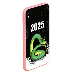 Чехол iPhone XS Max матовый Змея - 2025, цвет: 3D-баблгам — фото 2