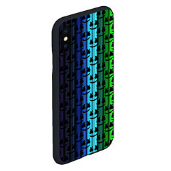 Чехол iPhone XS Max матовый Marshmello gradient, цвет: 3D-черный — фото 2