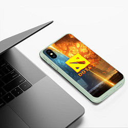 Чехол iPhone XS Max матовый DOTA 2 лес эльфов, цвет: 3D-салатовый — фото 2