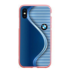 Чехол iPhone XS Max матовый BMW текстура, цвет: 3D-баблгам