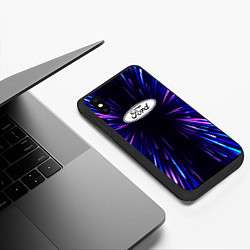 Чехол iPhone XS Max матовый Ford neon energy, цвет: 3D-черный — фото 2