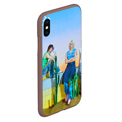 Чехол iPhone XS Max матовый ATE Stray Kids Hyunjin Felix Han Seungmin, цвет: 3D-коричневый — фото 2