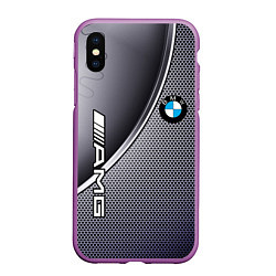 Чехол iPhone XS Max матовый BMW metalic auto metal, цвет: 3D-фиолетовый