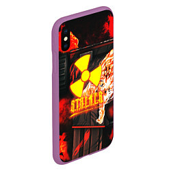 Чехол iPhone XS Max матовый Stalker howl, цвет: 3D-фиолетовый — фото 2