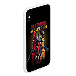 Чехол iPhone XS Max матовый Deadpool & Wolverine - film, цвет: 3D-белый — фото 2