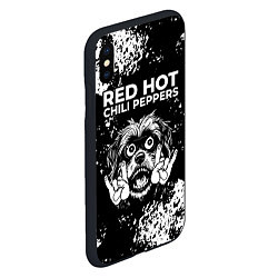 Чехол iPhone XS Max матовый Red Hot Chili Peppers рок пес, цвет: 3D-черный — фото 2