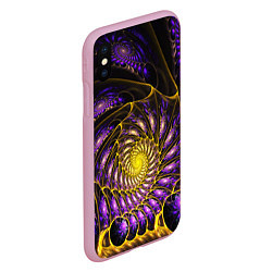 Чехол iPhone XS Max матовый Fractal illusion steel, цвет: 3D-розовый — фото 2