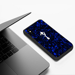 Чехол iPhone XS Max матовый Hellsing blue energy, цвет: 3D-черный — фото 2