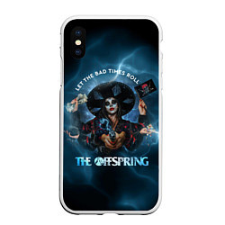 Чехол iPhone XS Max матовый The Offspring Let the Bad Times Roll, цвет: 3D-белый