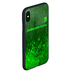 Чехол iPhone XS Max матовый Danganronpa - green gradient посередине, цвет: 3D-черный — фото 2