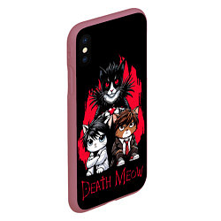 Чехол iPhone XS Max матовый Death meow cats, цвет: 3D-малиновый — фото 2