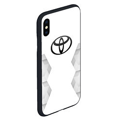 Чехол iPhone XS Max матовый Toyota white poly, цвет: 3D-черный — фото 2