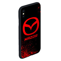 Чехол iPhone XS Max матовый Mazda - red gradient, цвет: 3D-черный — фото 2