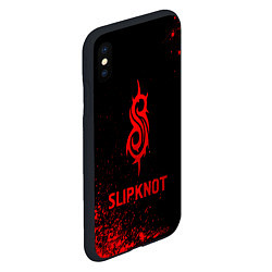 Чехол iPhone XS Max матовый Slipknot - red gradient, цвет: 3D-черный — фото 2