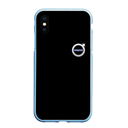 Чехол iPhone XS Max матовый Volvo logo auto, цвет: 3D-голубой