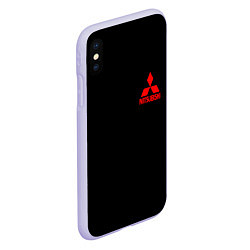 Чехол iPhone XS Max матовый Mitsubishi logo, цвет: 3D-светло-сиреневый — фото 2