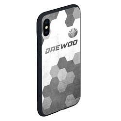 Чехол iPhone XS Max матовый Daewoo - white gradient посередине, цвет: 3D-черный — фото 2