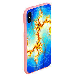 Чехол iPhone XS Max матовый Абстрактные молнии узоры, цвет: 3D-баблгам — фото 2