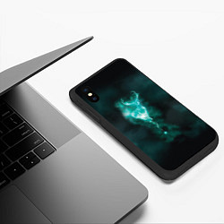 Чехол iPhone XS Max матовый  Patronus deer, цвет: 3D-черный — фото 2