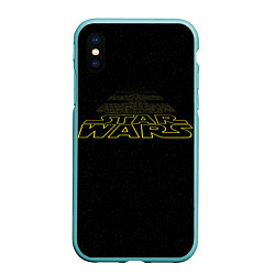 Чехол iPhone XS Max матовый Star Wars - вступительные титры, цвет: 3D-мятный