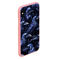 Чехол iPhone XS Max матовый Черные вороны, цвет: 3D-баблгам — фото 2