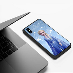 Чехол iPhone XS Max матовый Королева Эльза из Холодного сердца, цвет: 3D-черный — фото 2