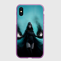 Чехол iPhone XS Max матовый Raven young justice, цвет: 3D-фиолетовый