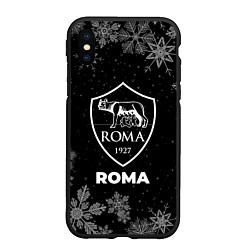 Чехол iPhone XS Max матовый Снежный Roma, цвет: 3D-черный