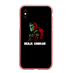 Чехол iPhone XS Max матовый Халк Smash, цвет: 3D-баблгам