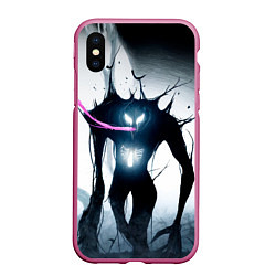 Чехол iPhone XS Max матовый Venom in the forest, цвет: 3D-малиновый