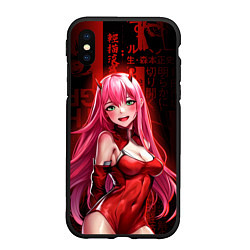 Чехол iPhone XS Max матовый Zero Two anime sexy, цвет: 3D-черный