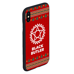 Чехол iPhone XS Max матовый Black Butler new year, цвет: 3D-черный — фото 2