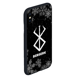 Чехол iPhone XS Max матовый Снежный Berserk, цвет: 3D-черный — фото 2