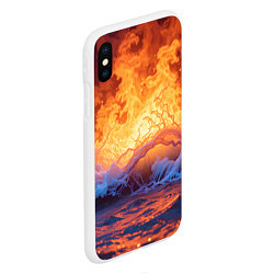 Чехол iPhone XS Max матовый Стихия огня и воды, цвет: 3D-белый — фото 2