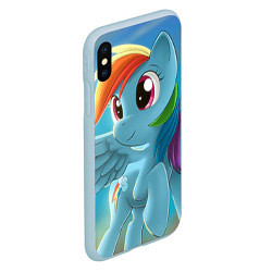 Чехол iPhone XS Max матовый My littlle pony, цвет: 3D-голубой — фото 2