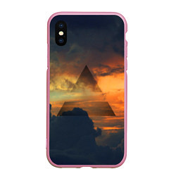 Чехол iPhone XS Max матовый 30 seconds to mars, цвет: 3D-розовый