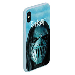 Чехол iPhone XS Max матовый Slipknot, цвет: 3D-голубой — фото 2