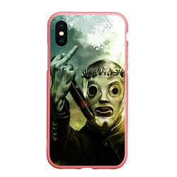 Чехол iPhone XS Max матовый Slipknot, цвет: 3D-баблгам