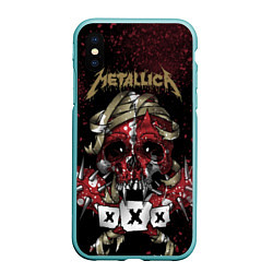 Чехол iPhone XS Max матовый Metallica: XXX, цвет: 3D-мятный