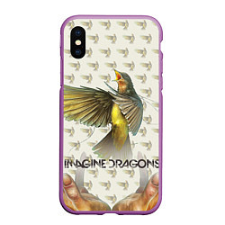 Чехол iPhone XS Max матовый Imagine Dragons: Fly, цвет: 3D-фиолетовый