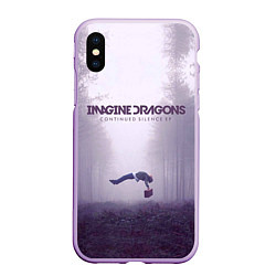 Чехол iPhone XS Max матовый Imagine Dragons: Silence, цвет: 3D-сиреневый