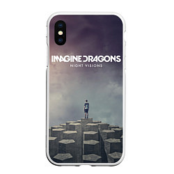 Чехол iPhone XS Max матовый Imagine Dragons: Night Visions, цвет: 3D-белый