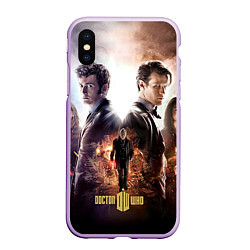 Чехол iPhone XS Max матовый Doctor Who: Heritage, цвет: 3D-сиреневый