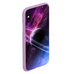 Чехол iPhone XS Max матовый Космос, цвет: 3D-сиреневый — фото 2