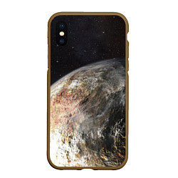 Чехол iPhone XS Max матовый Плутон, цвет: 3D-коричневый