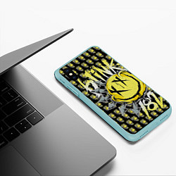 Чехол iPhone XS Max матовый Blink-182: Smile, цвет: 3D-мятный — фото 2