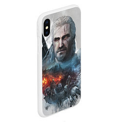 Чехол iPhone XS Max матовый Witcher, цвет: 3D-белый — фото 2